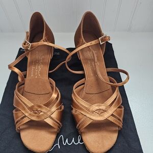Chic Tan Ballroom Dance Shoes